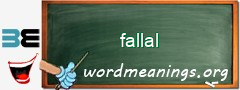 WordMeaning blackboard for fallal